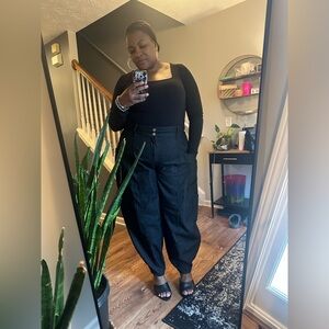 Ribbed Square Neck Bodysuit